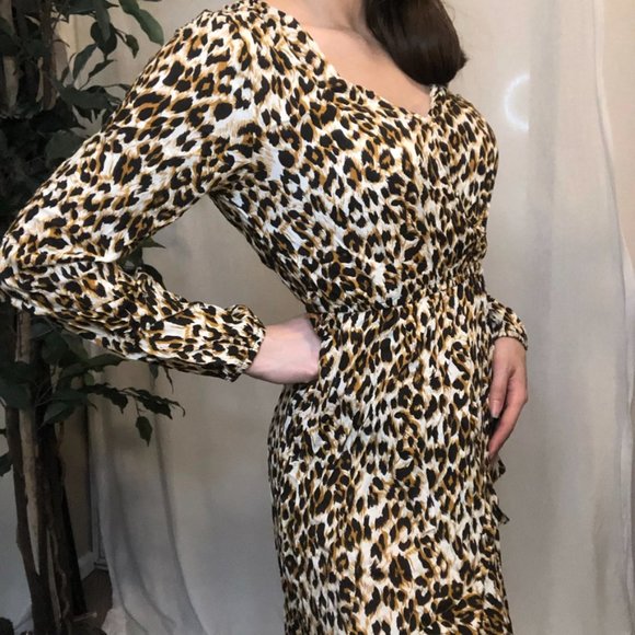 NWT Gorgeous Cheetah Print High Low Dress - Picture 3 of 7